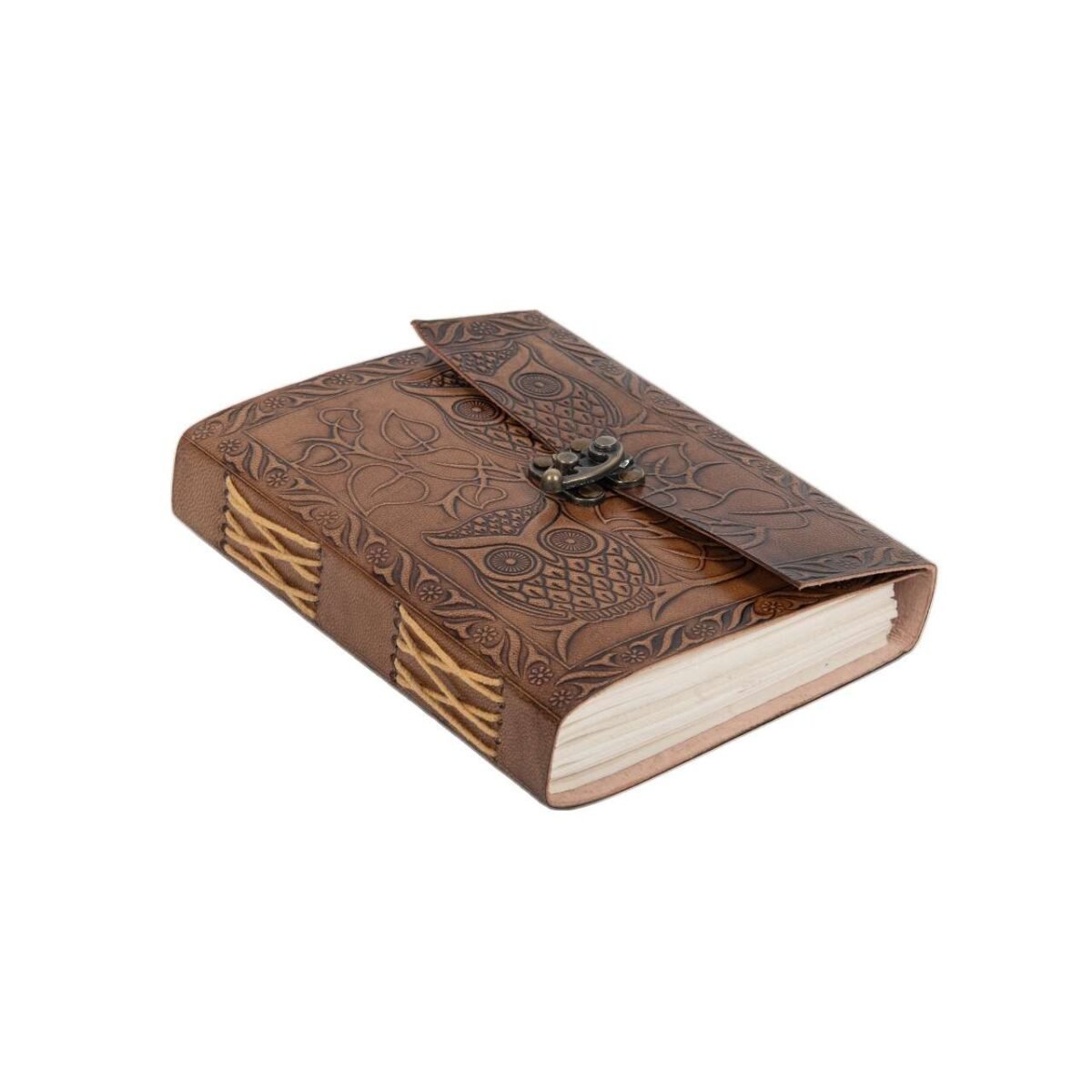 Wise Owl Overlap Cover Leather Journal