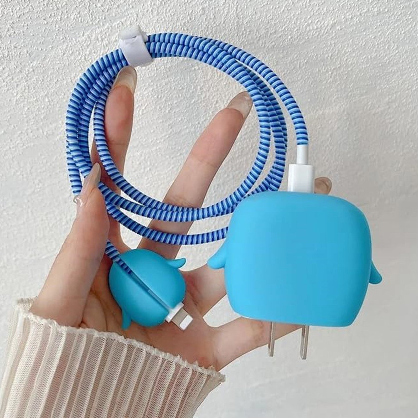 Blue Penguin 18W/20W iPhone Charger Cover – Playful Protection with Cute Design