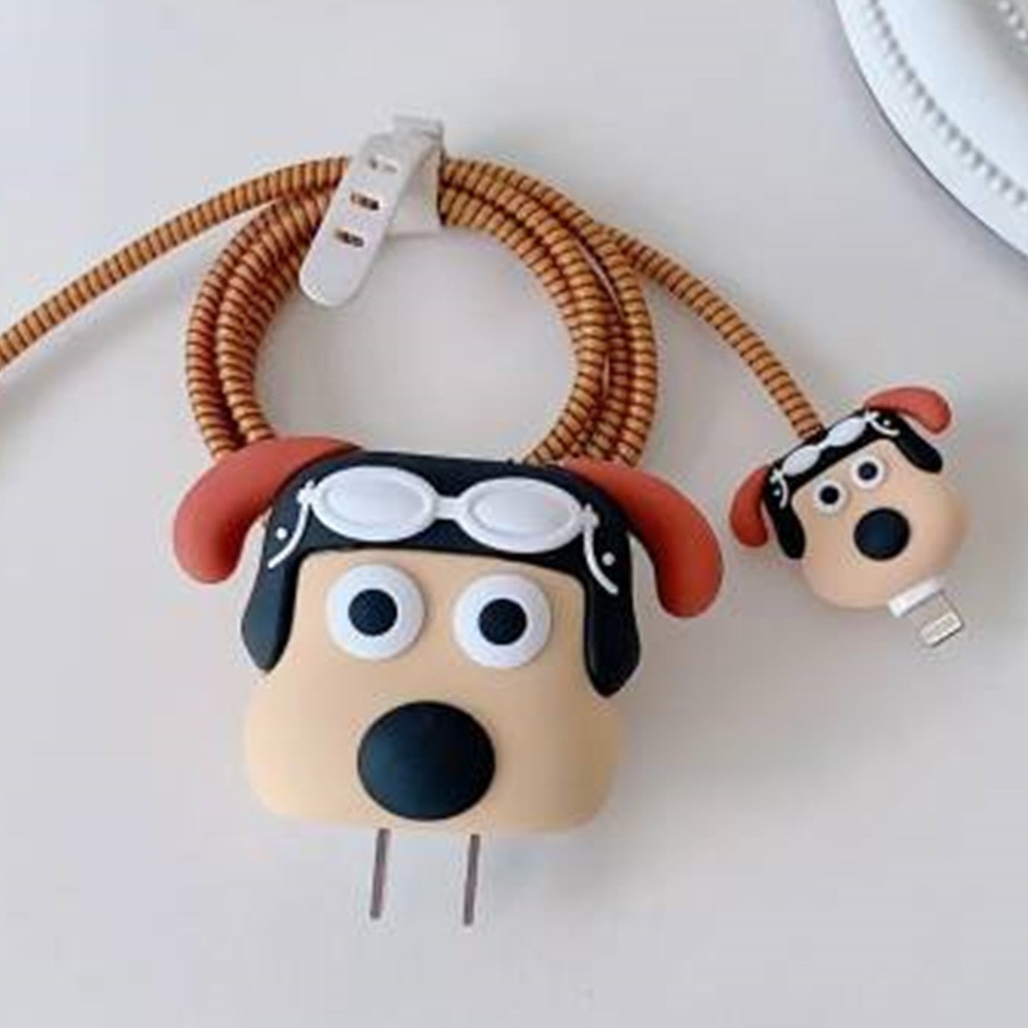 Flying Dog 18W/20W iPhone Charger Cover – Playful Protection with Cute Design