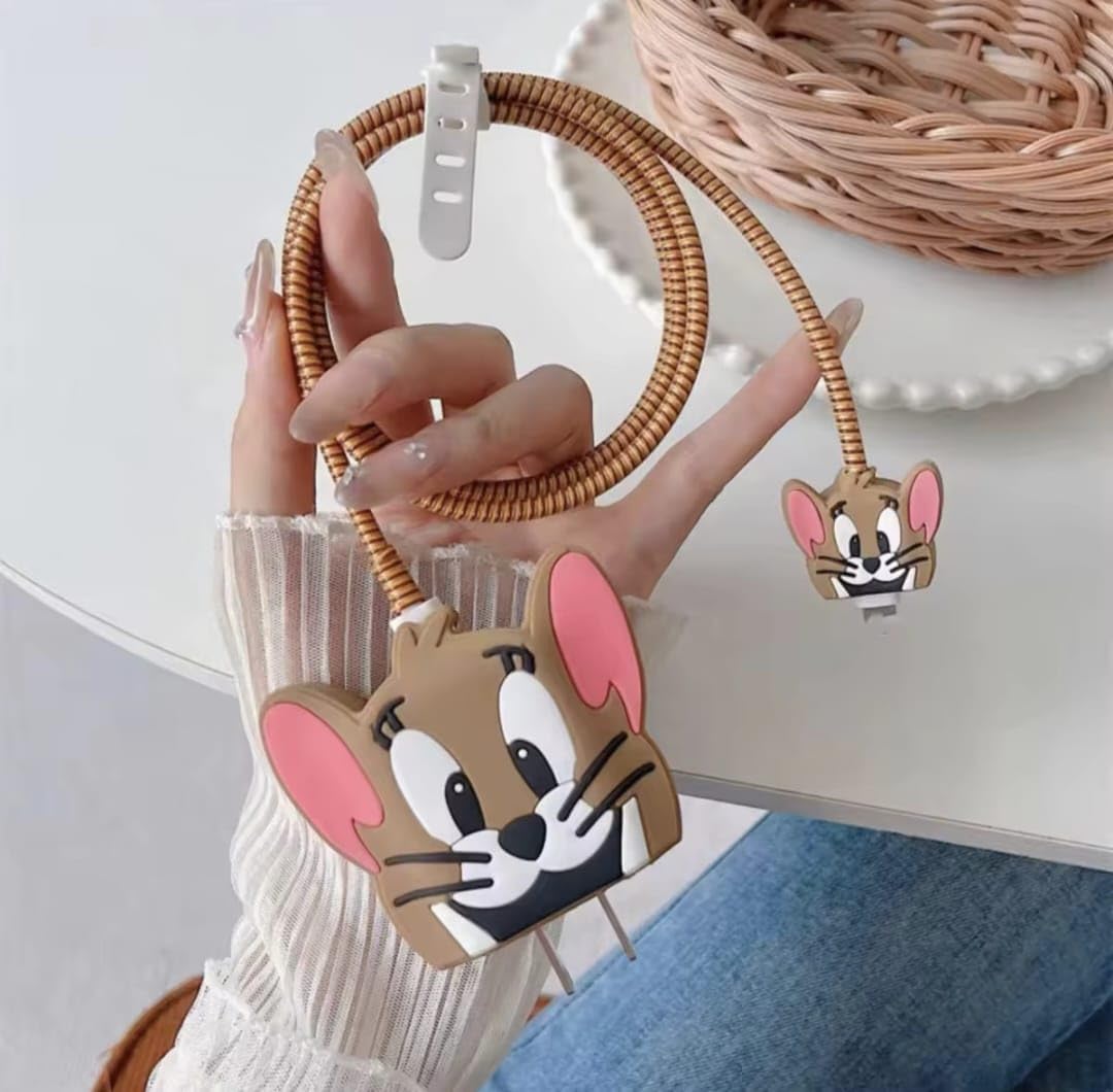 Jerry iPhone 18W/20W Charger Cover – Playful Protection with Cute Design
