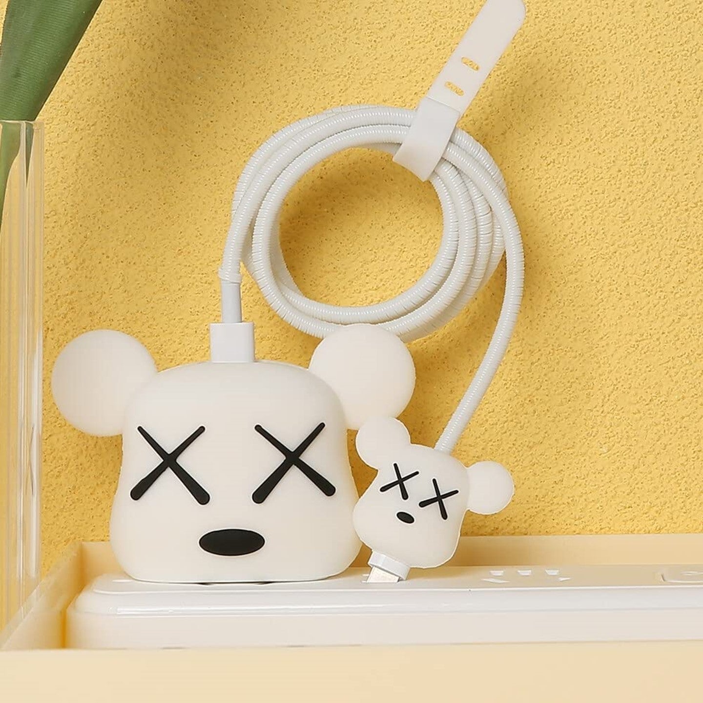Kaws White iPhone 18W/20W Charger Cover – Playful Protection with Cute Design