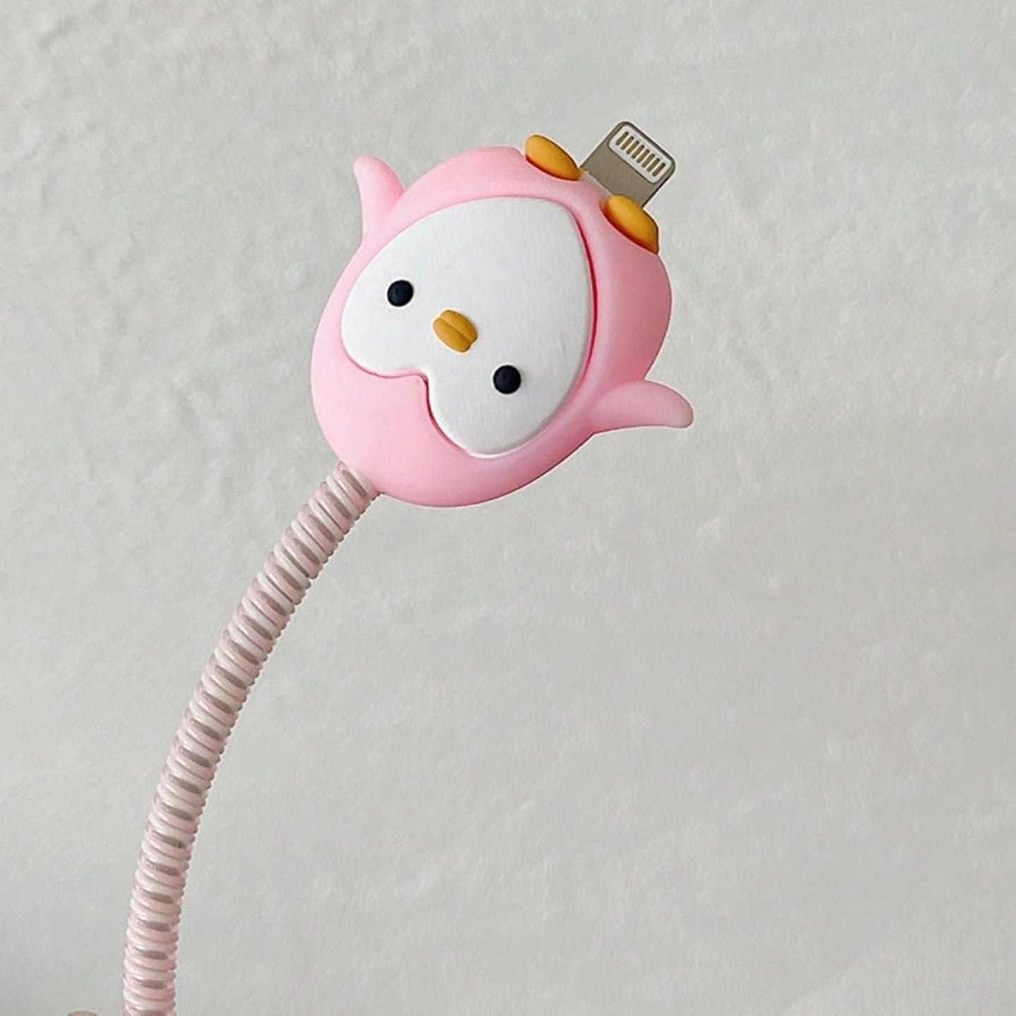Pink Penguin 18W/20W iPhone Charger Cover – Playful Protection with Cute Design