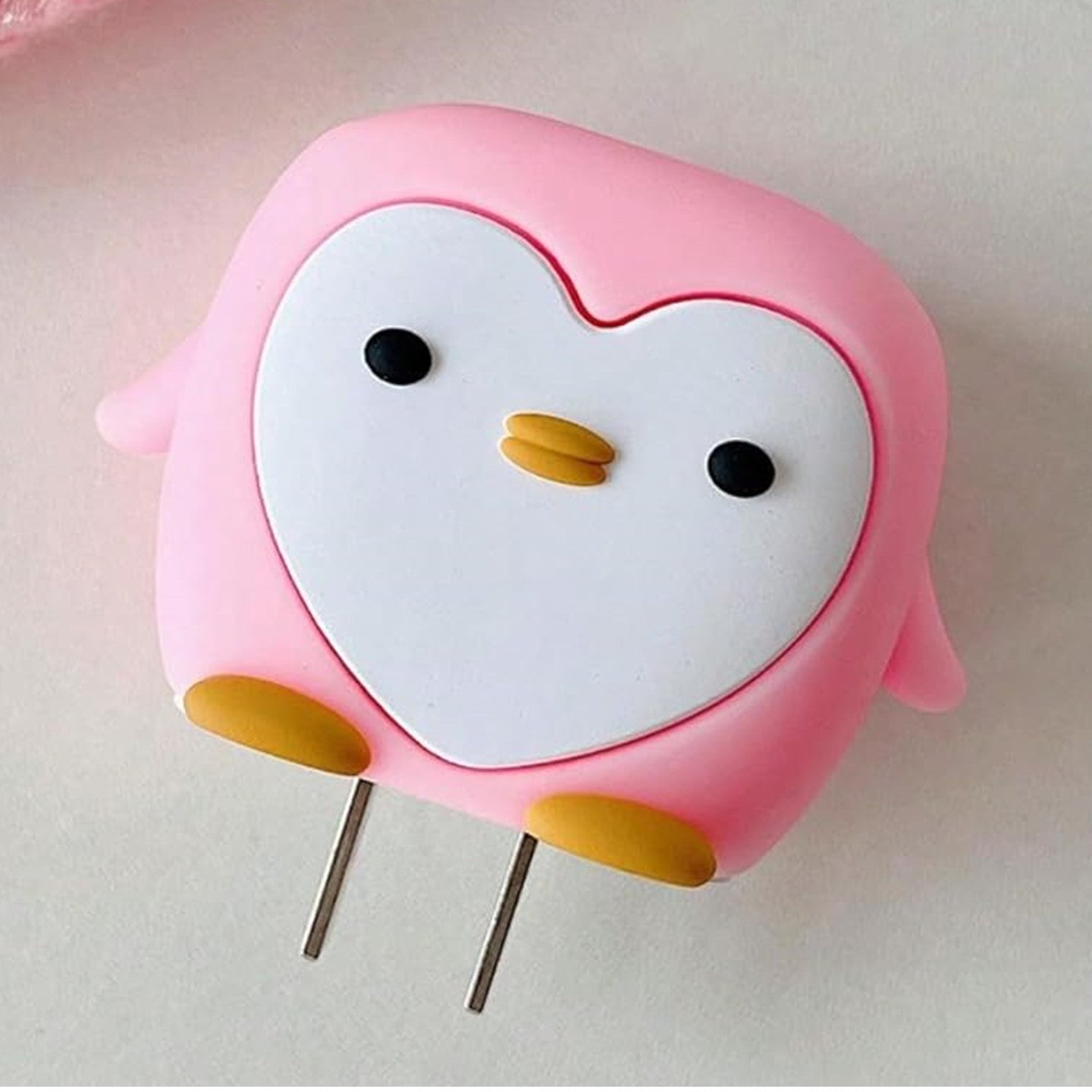 Pink Penguin 18W/20W iPhone Charger Cover – Playful Protection with Cute Design