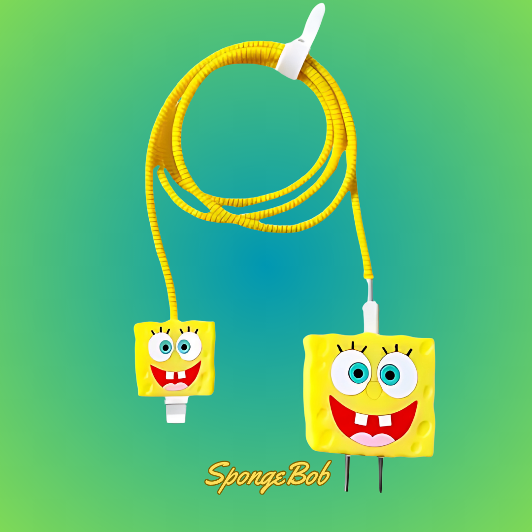 SpongeBob 18W/20W iPhone Charger Cover – Playful Protection with Cute Design