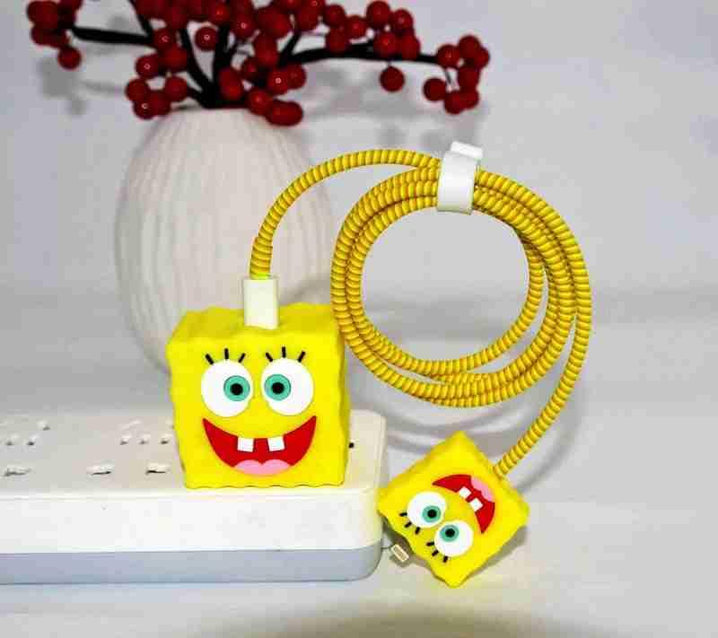 SpongeBob 18W/20W iPhone Charger Cover – Playful Protection with Cute Design