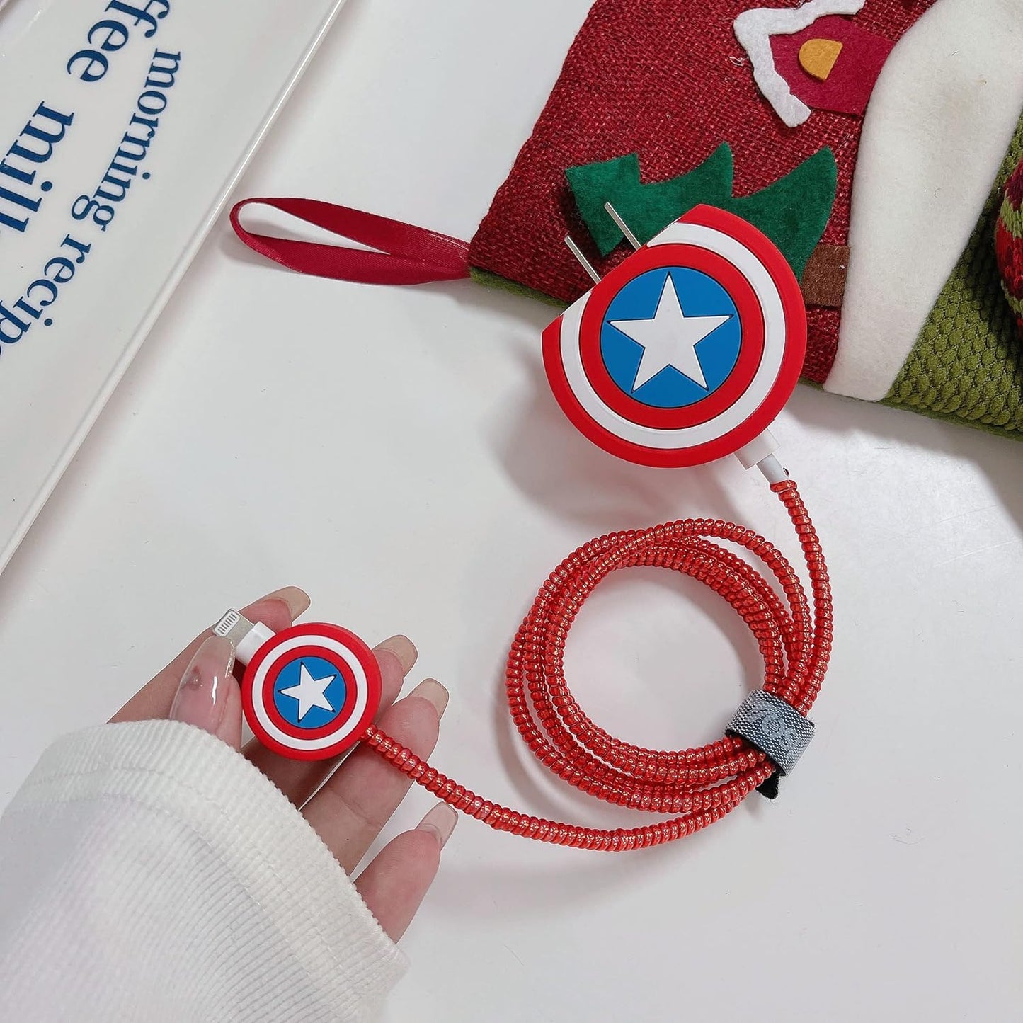 Steve Rogers Shield 18W/20W iPhone Charger Cover – Playful Protection with Cute Design