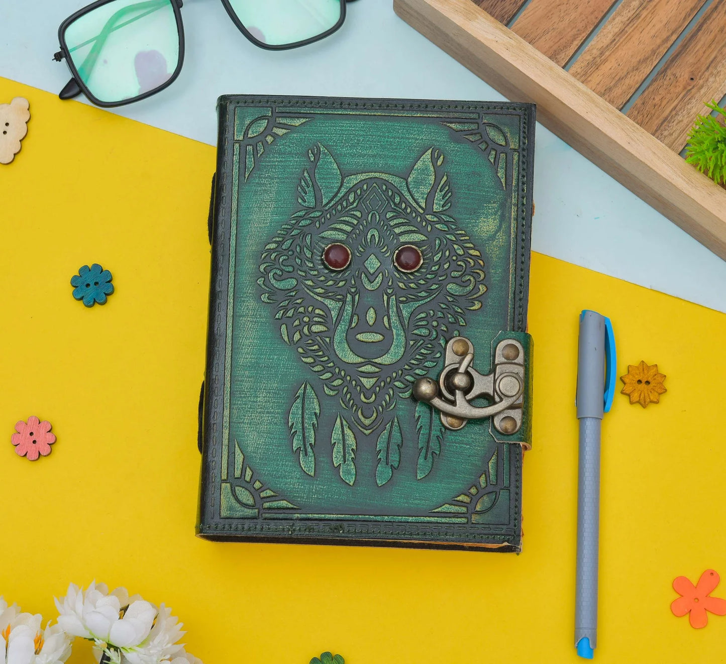 Green Leather Journal