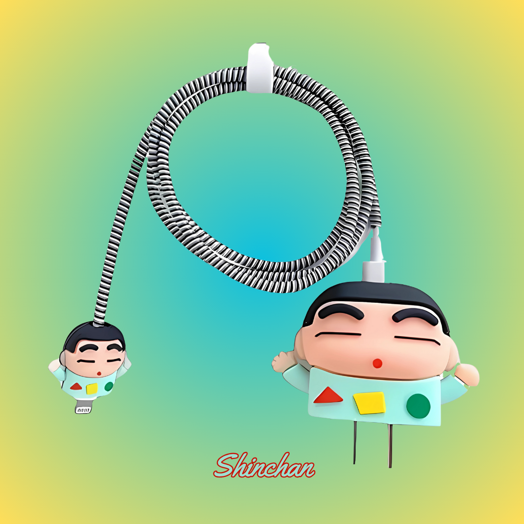 Shinchan 18W/20W iPhone Charger Cover – Playful Protection with Cute Design