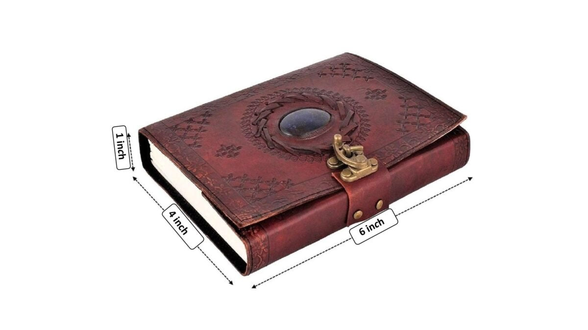 Malachite Green Stone Leather Journal