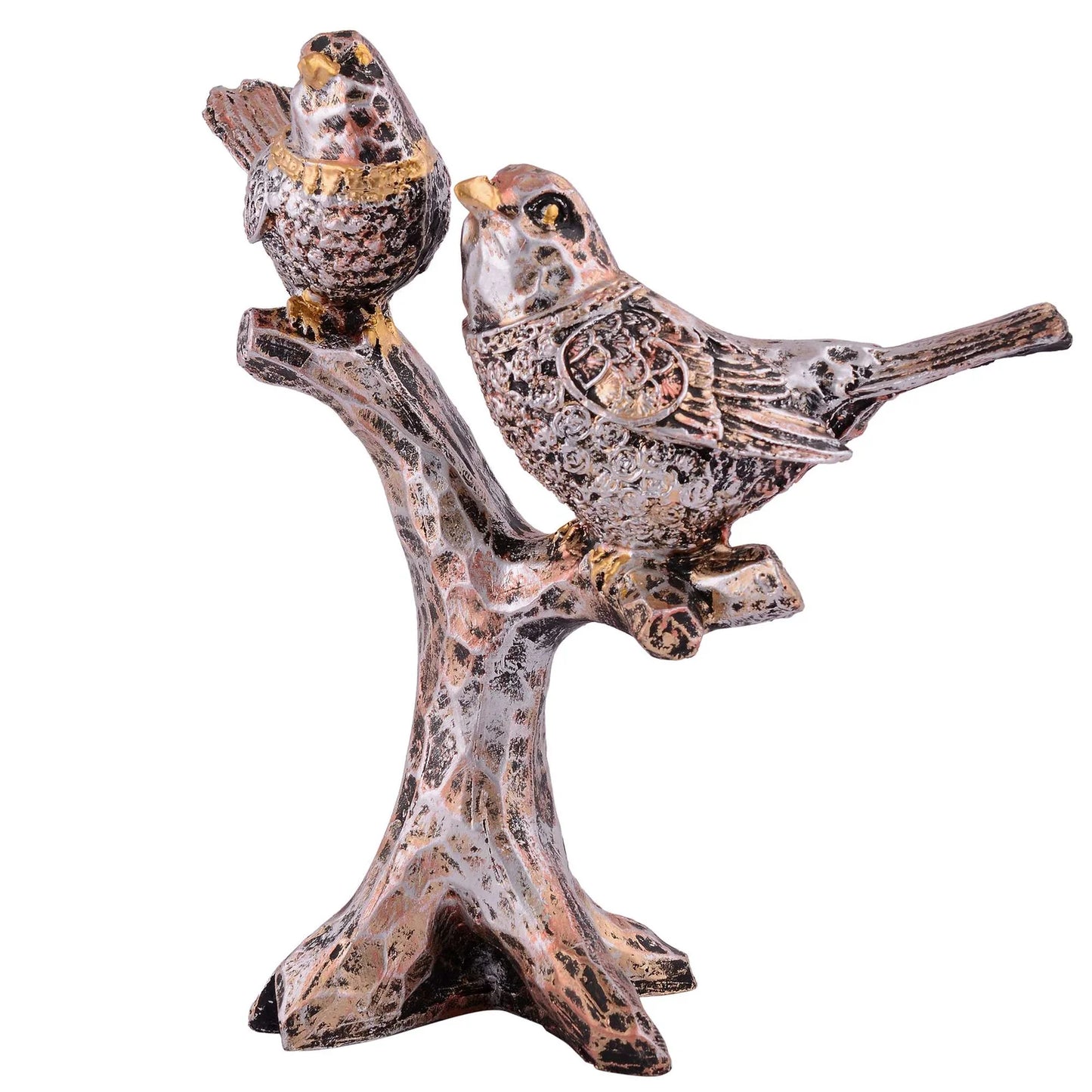 Bird Couple on Tree – Handcrafted Resin Showpiece for Home & Garden Decor | FunkiIndia
