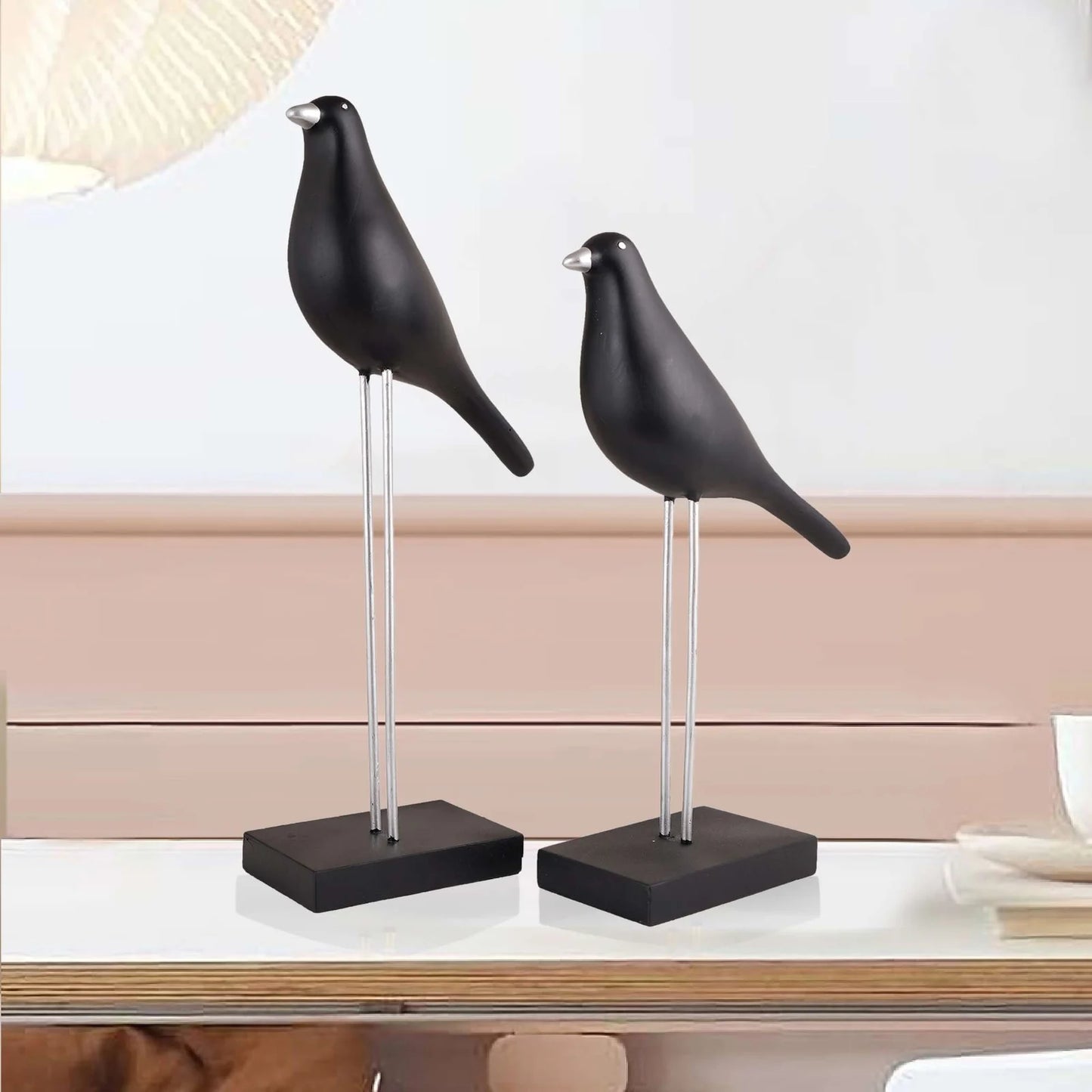 Sparrow Bird Home Decor showpiece on Iron Stand