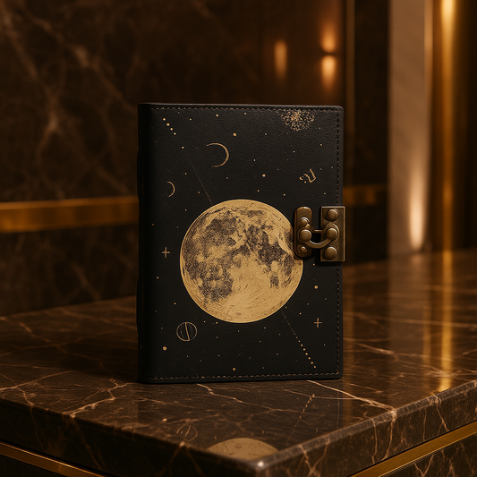 Reach For The Moon Leather Journal