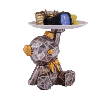 Cool Taddy Bear Showpiece for Home Decorative Showpiece | Taddy Bear with Paltter Statue for Home Decor Showpiece | Home Kitchen Decor | Office
