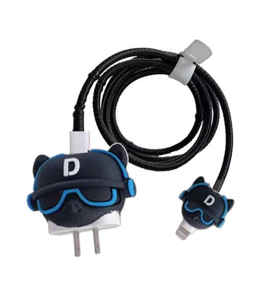 Blue Bull Dog 18W/20W iPhone Charger Cover – Playful Protection with Cute Design