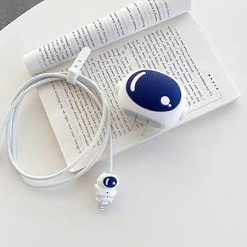 White Astronaut 18W/20W iPhone Charger Cover – Playful Protection with Cute Design