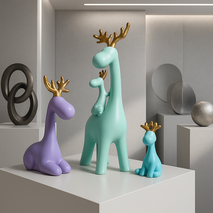 Deer Family Showpiece for Home Decor Showpiece (Set of 3)