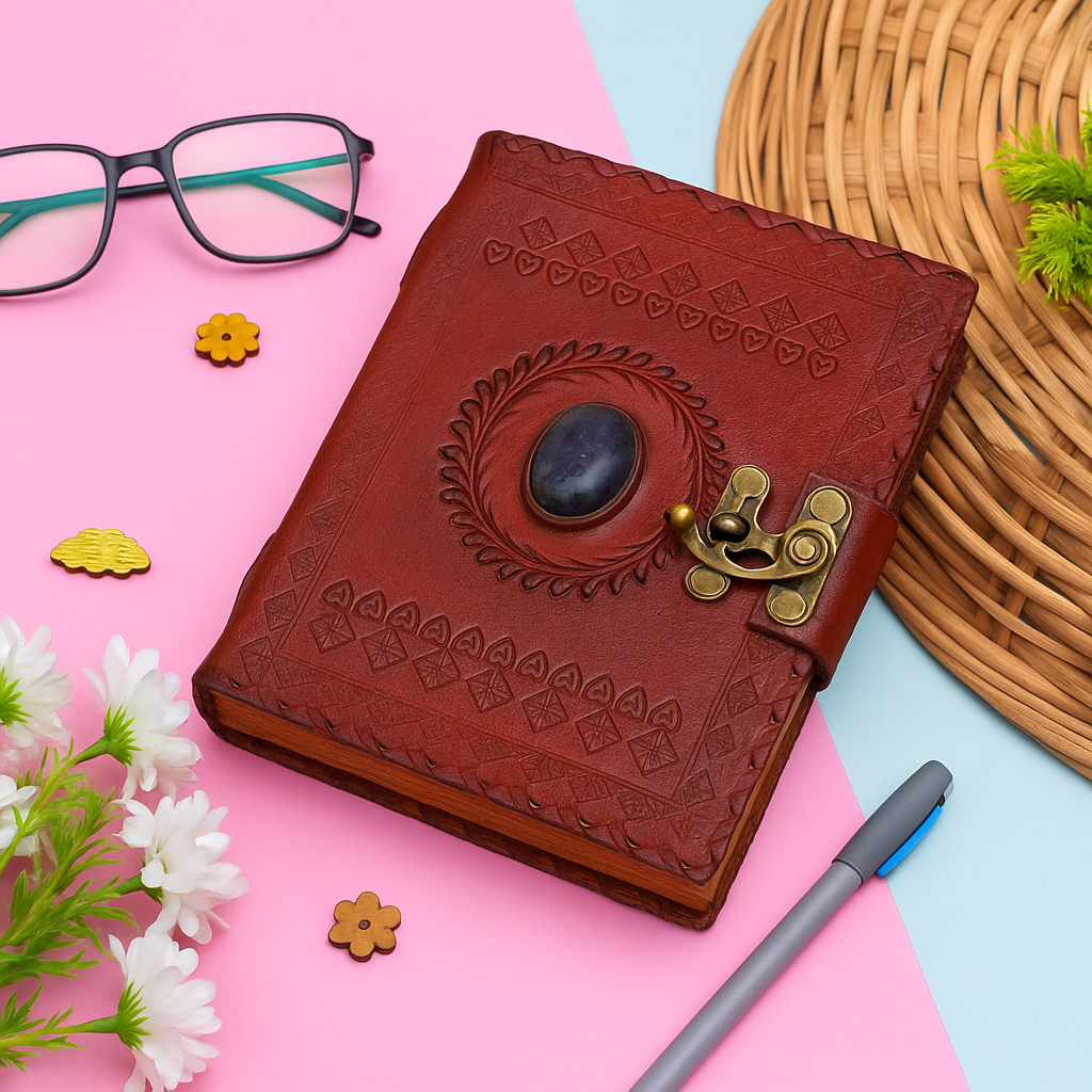 Lapis Lazuli Leather Journal