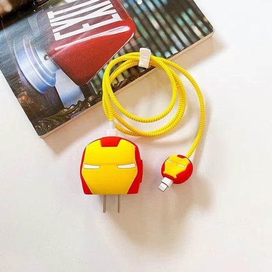 Iron Man 18W/20W iPhone Charger Cover – Playful Protection with Cute Design