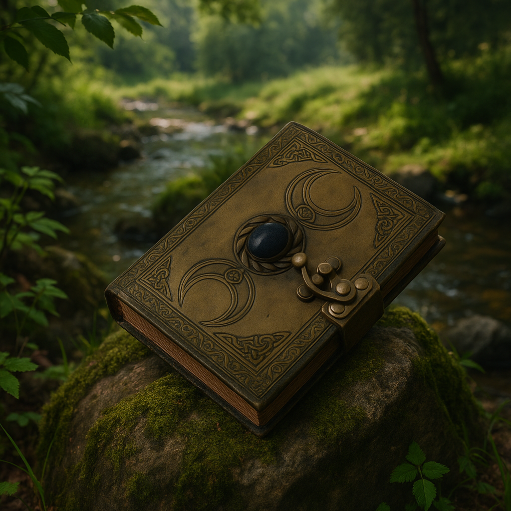 Blue Stone Brown Leather Journal