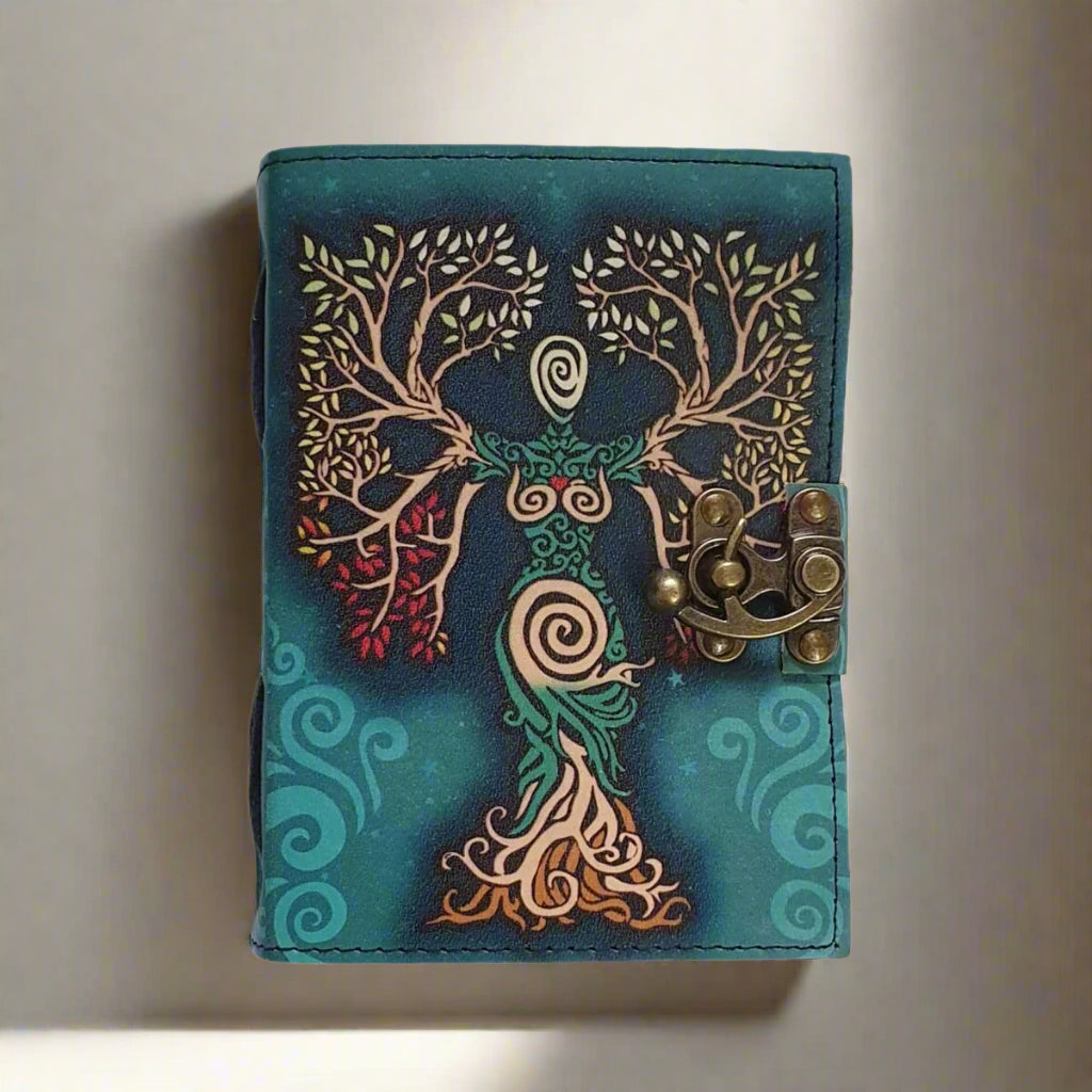 Goddess Tree of Life Leather Diary