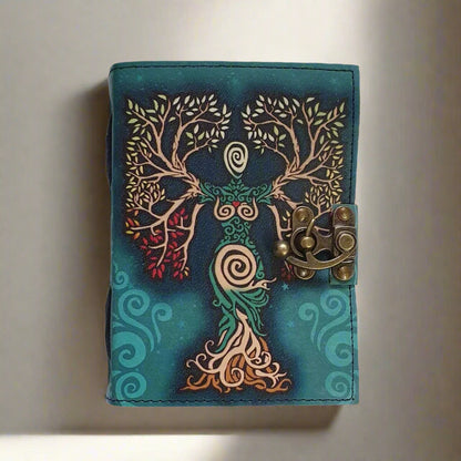 Goddess Tree of Life Leather Diary