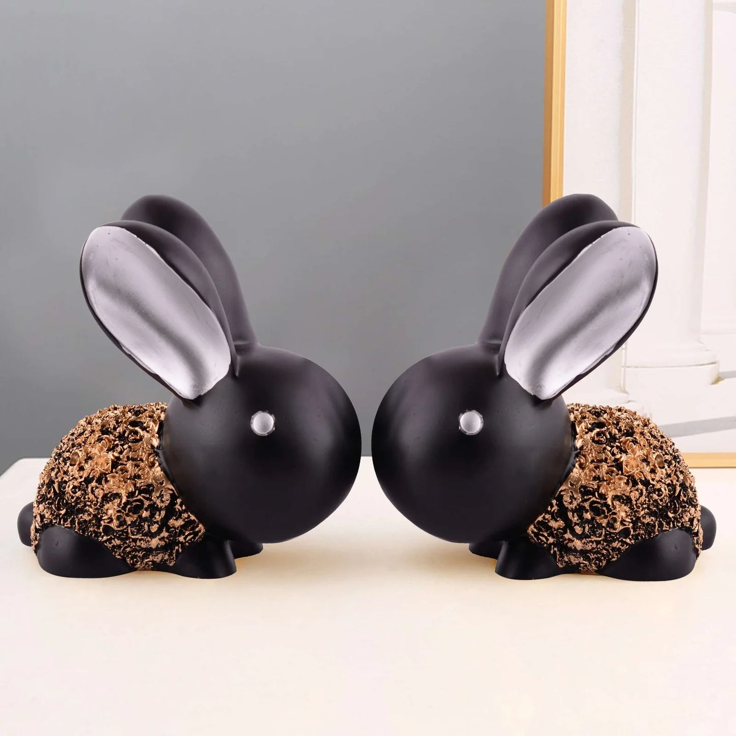 Rabbit Cute Pair Statue for Home Decor Showpiece | Kids Room Decorative Showpiece