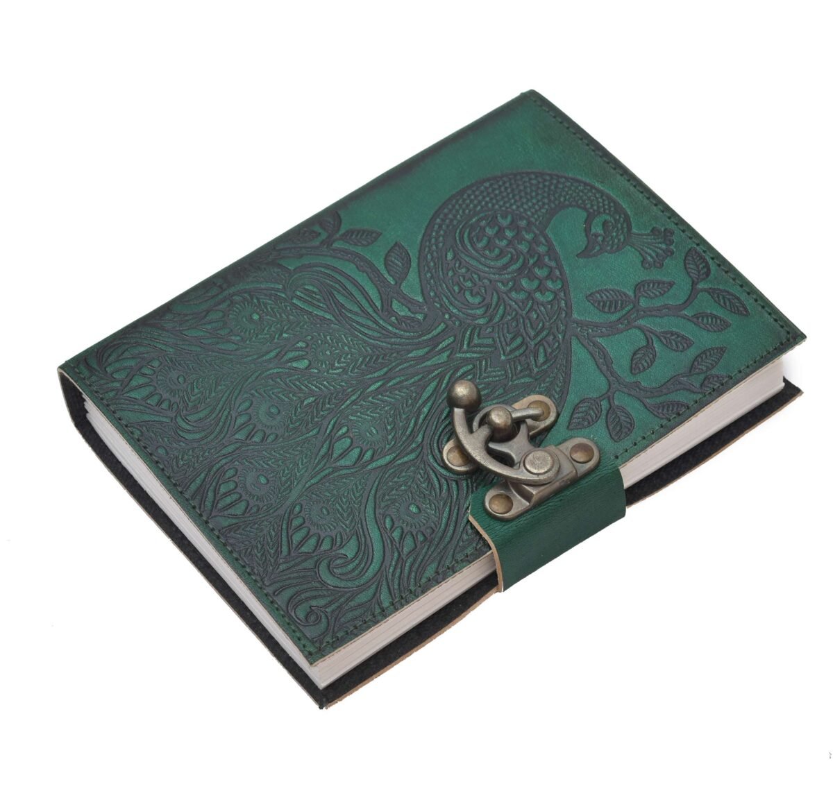 Peacock Leather Journal