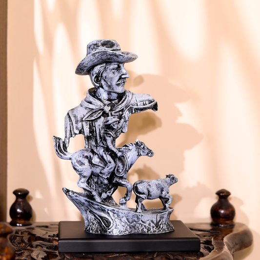 Cowboy with the rope statue