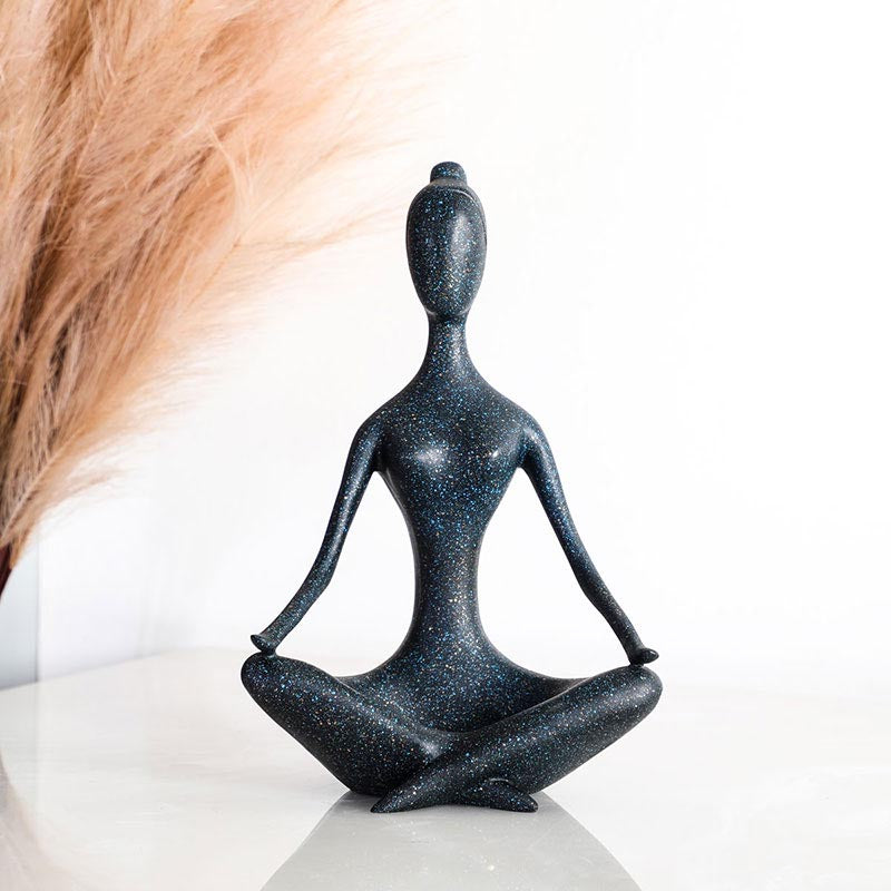 The Calm senses statues om yoga (size:14cm*22cm*35.5cm)