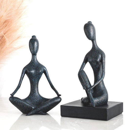 The Calm senses statues om yoga (size:14cm*22cm*35.5cm)
