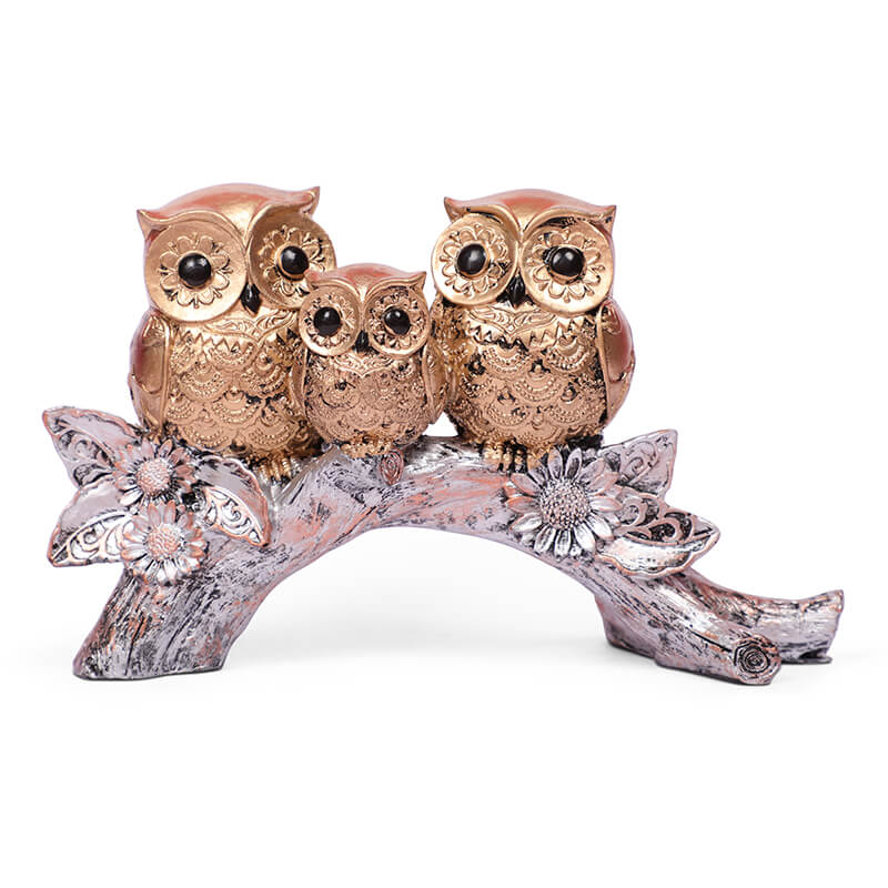 The Owl Tree Statue (Size: 4.5cm*23cm*15cm)