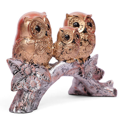 The Owl Tree Statue (Size: 4.5cm*23cm*15cm)