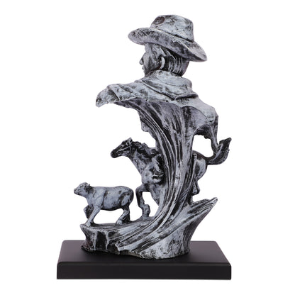 Cowboy with the rope statue