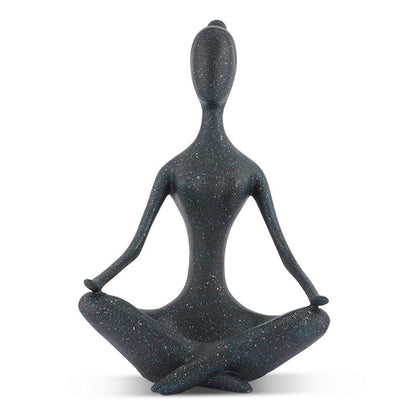 The Calm senses statues om yoga (size:14cm*22cm*35.5cm)