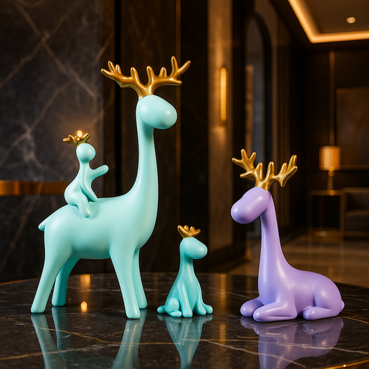 Deer Family Showpiece for Home Decor Showpiece (Set of 3)