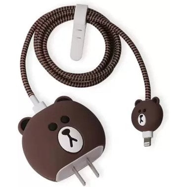 Brown Bear 18W/20W iPhone Charger Cover – Playful Protection with Cute Design
