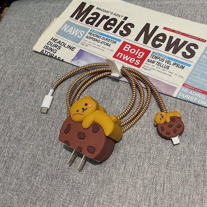 Cookie Bear 18W/20W iPhone Charger Cover – Playful Protection with Cute Design