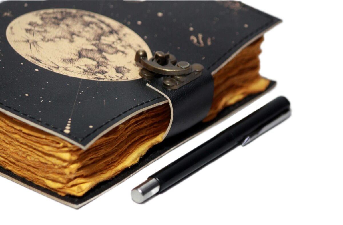 Reach For The Moon Leather Journal