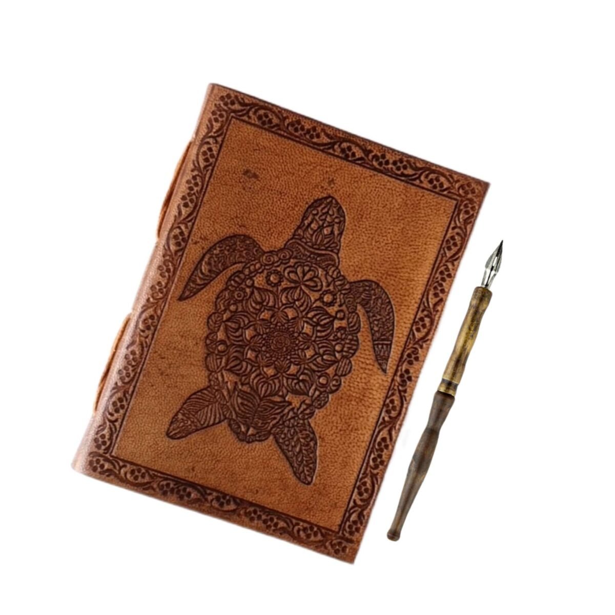 Beautiful Tortoise Leather Journal
