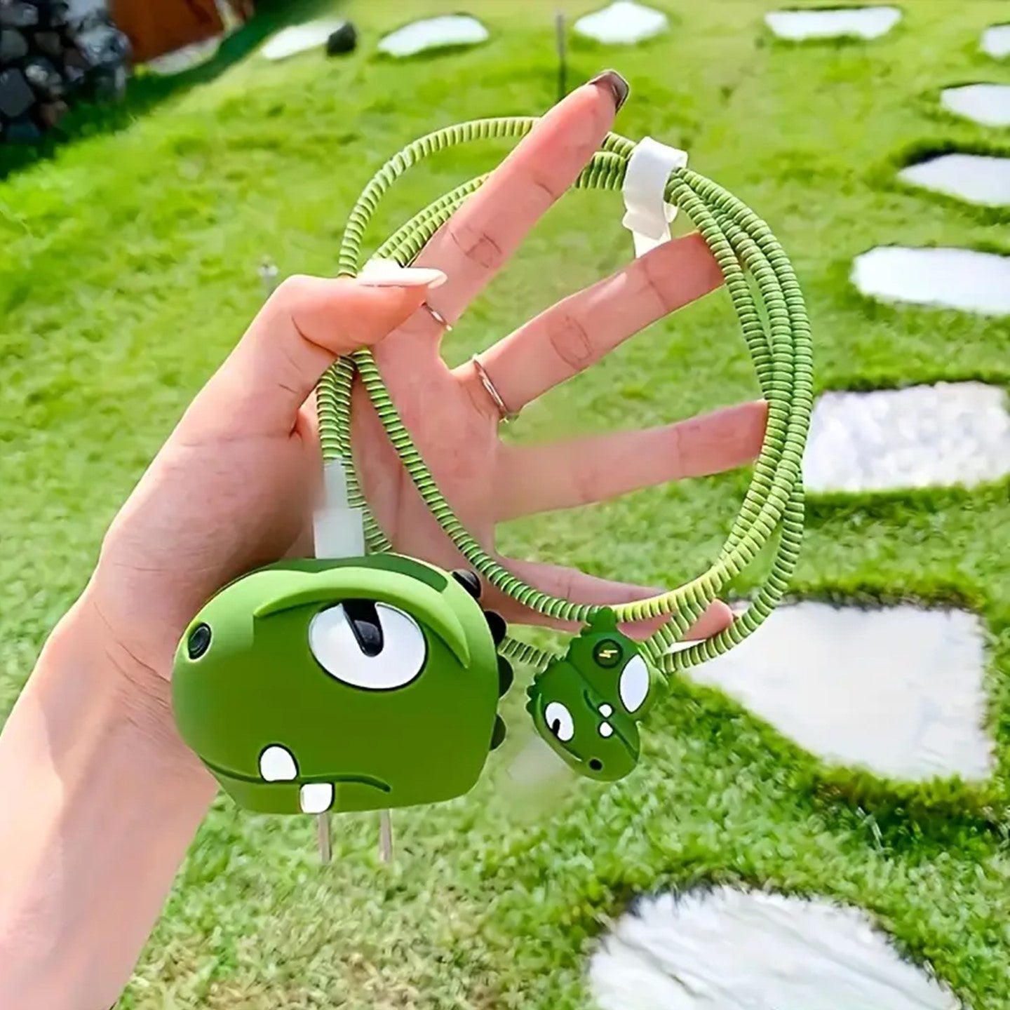 Dino Head  18W/20W iPhone Charger Cover – Playful Protection with Cute Design