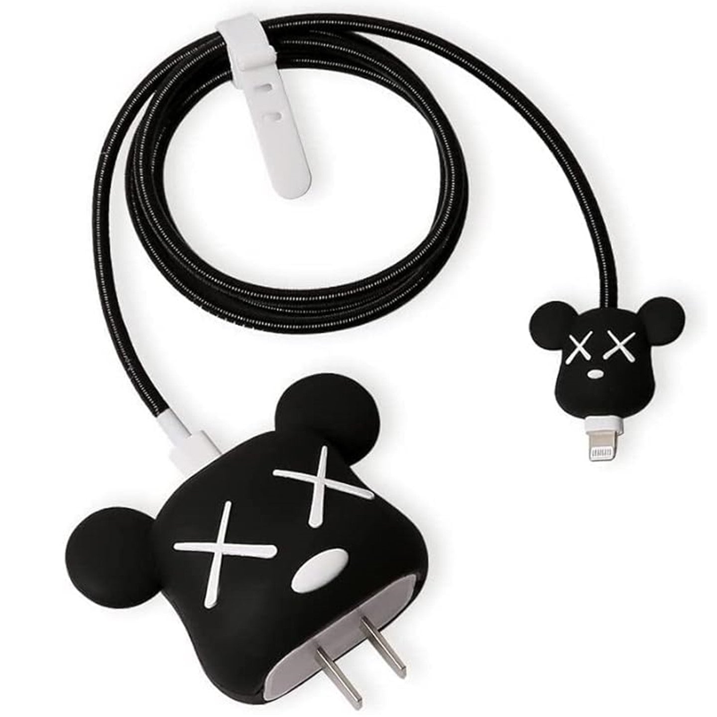 Kaws Black iPhone 18W/20W Charger Cover – Playful Protection with Cute Design