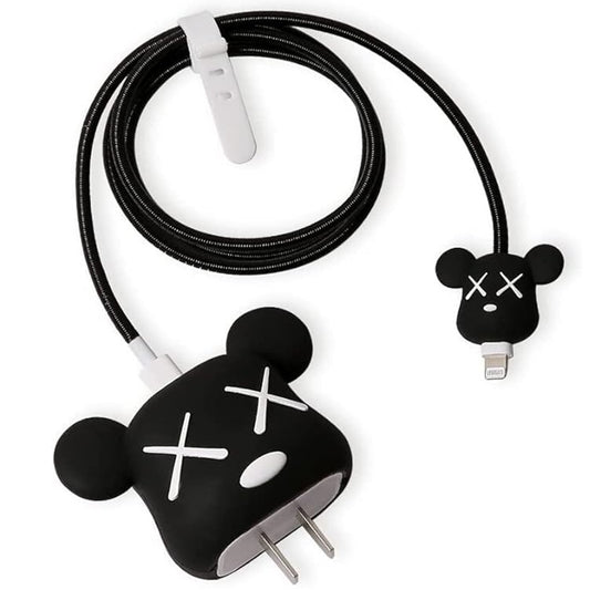 Kaws Black iPhone 18W/20W Charger Cover – Playful Protection with Cute Design