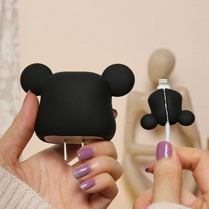 Kaws Black iPhone 18W/20W Charger Cover – Playful Protection with Cute Design