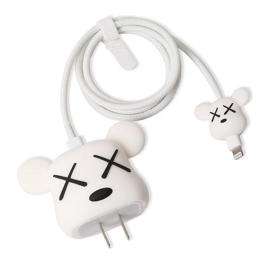 Kaws White iPhone 18W/20W Charger Cover – Playful Protection with Cute Design