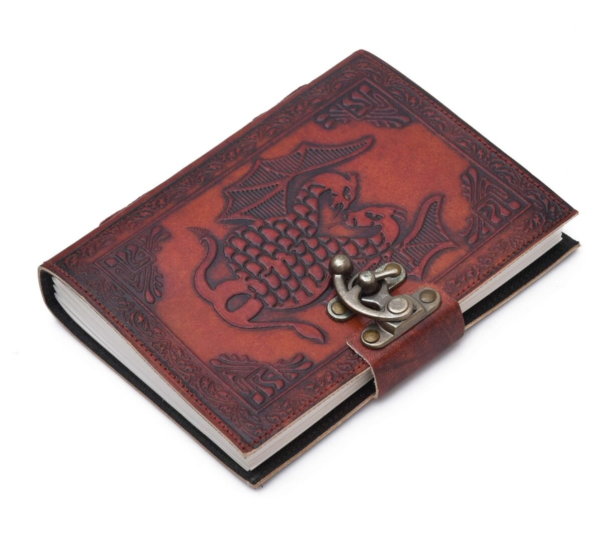 Twin Dragon Leather Journal