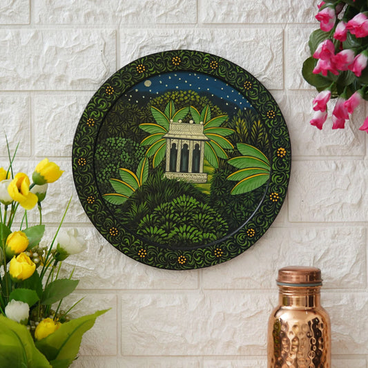 Traditional Pichwai Painting: A House in the Jungle Paradise