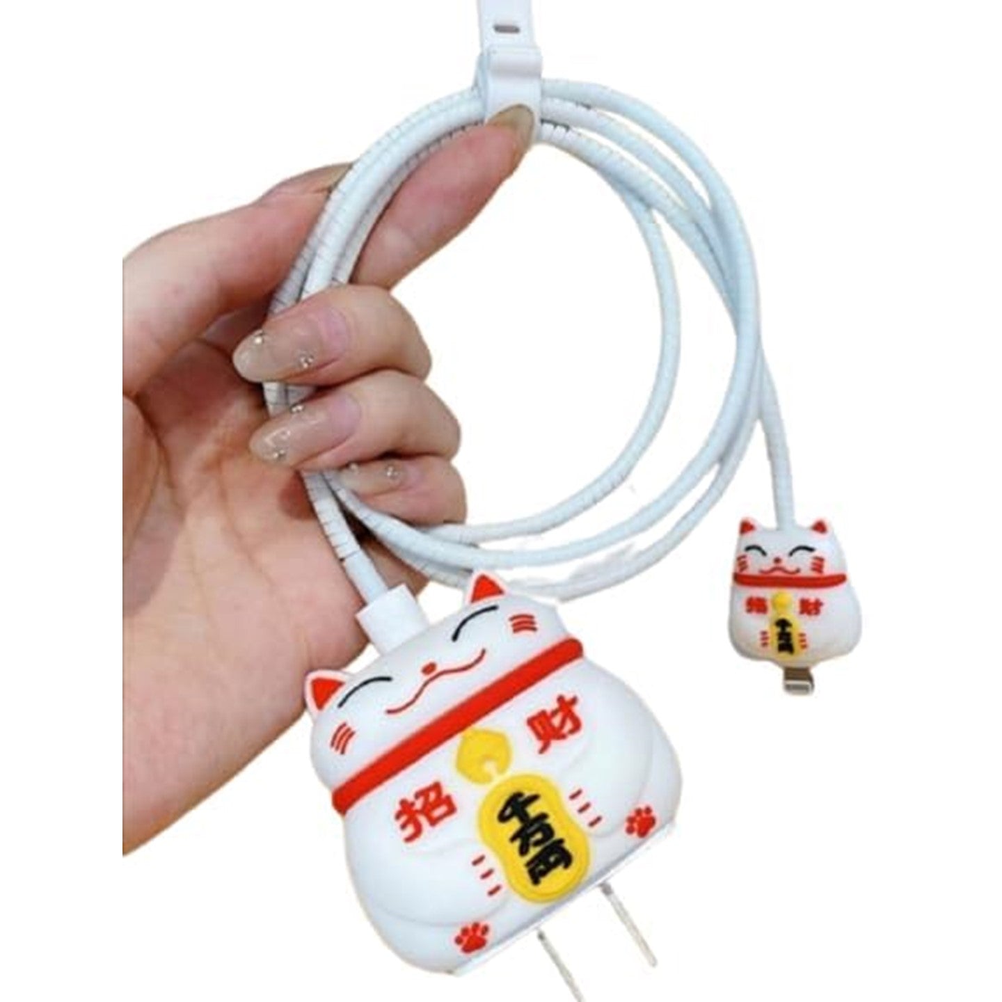 Lucky Cat 18W/20W iPhone Charger Cover – Playful Protection with Cute Design