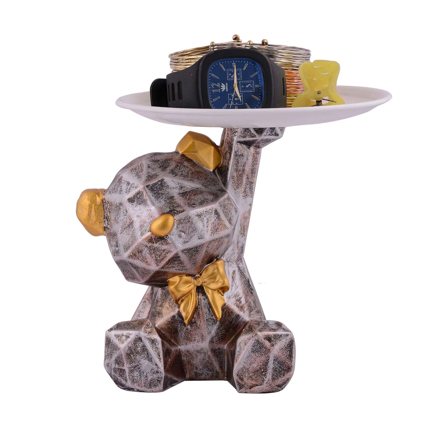Cool Taddy Bear Showpiece for Home Decorative Showpiece | Taddy Bear with Paltter Statue for Home Decor Showpiece | Home Kitchen Decor | Office
