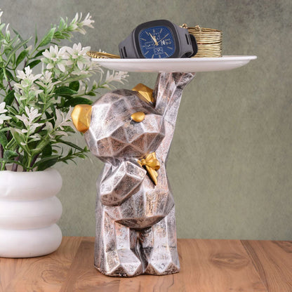 Cool Taddy Bear Showpiece for Home Decorative Showpiece | Taddy Bear with Paltter Statue for Home Decor Showpiece | Home Kitchen Decor | Office