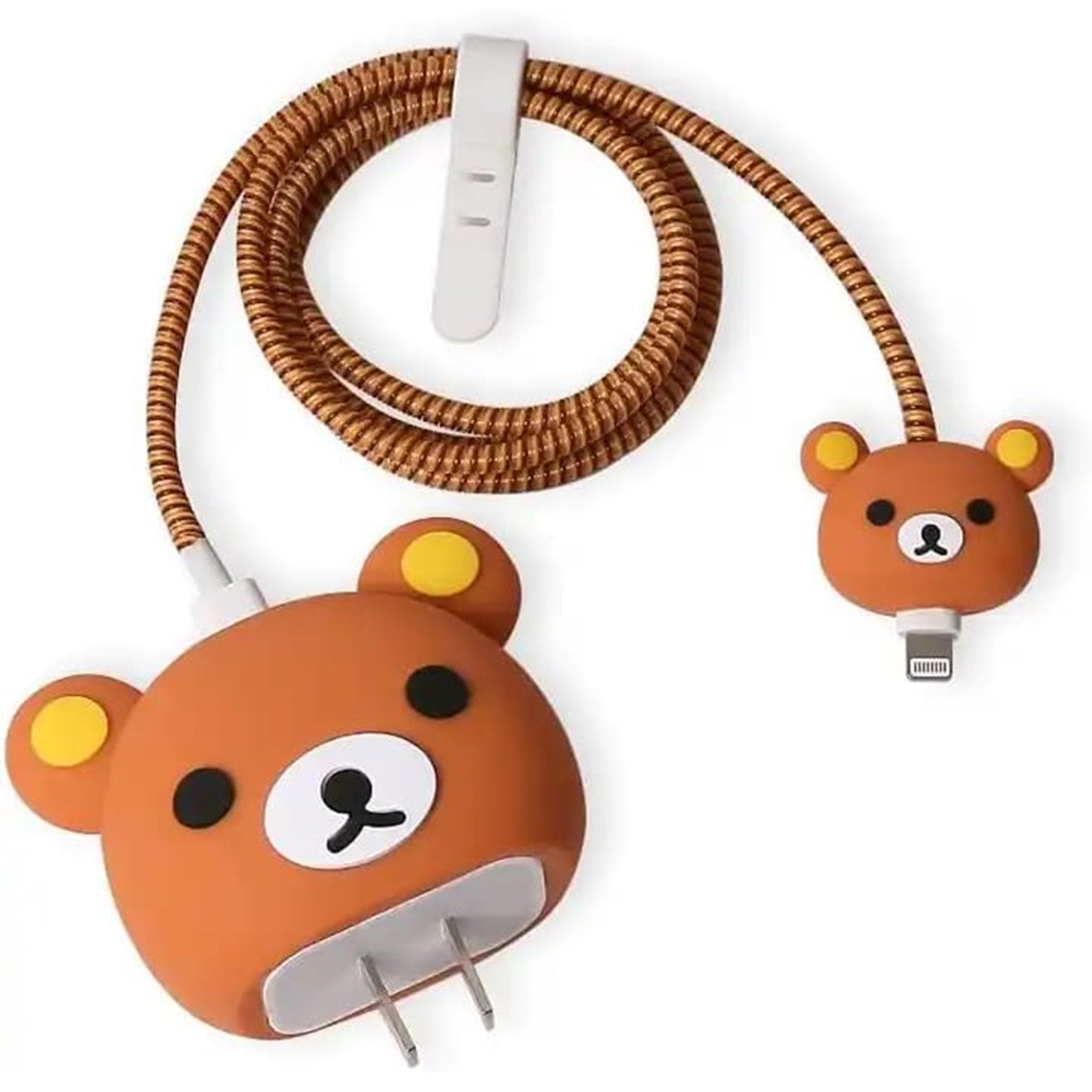 Orange Bear 18W/20W iPhone Charger Cover – Playful Protection with Cute Design